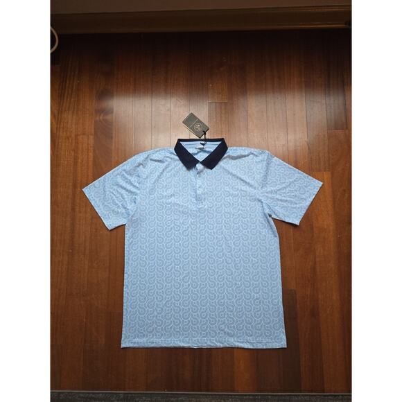New Swannies Ryder Golf Polo Sky Shirt Performance Men’s L - Picture 1 of 6